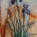 Iris,
circa 1955, oil on masonite, 24" x 15", signed