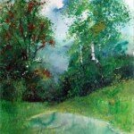 Far Hills, 1998, watercolour, signed