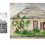 Matthew Hall, circa 1955,
watercolour, The Wood Family Home near Brown's Town, Jamaica, unsigned