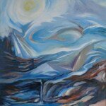 Glacial Melt, 1977, oil on canvas, 40" x 32", signed