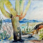 Saguaro, 1985, watercolour, 18" x 12"