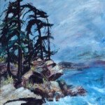 Rocks I Love,
circa 1960, oil on masonite, 24" x 20", signed