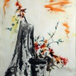 Drift Wood and Flowers, circa 1960,
Pen and Ink, 20" x14", unsigned