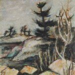 Feeling of Georgian Bay,
circa 1960, oil on masonite, 20" x 16", signed