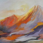 Song of the Mountain, 1977, oil on masonite, 24" x 36", signed, Also available as a giclée print.