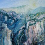 Gorges du Verdun, 1990s, oil on canvas, 24" 29.5"