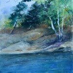White Birch, Georgian Bay, 1985, watercolour on paper, signed