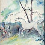 Happy Horse, circa 1960, watercolour and inks, unsigned