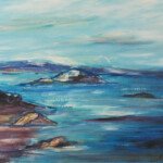 Scarab Rock, circa 1970, oil on masonite, signed