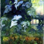 Lush Garden with White Flowers, 1999, (in Haiti), watercolour, unsigned