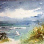 Before the Storm, circa 2004, watercolour and pencil, 6" x 9", signed