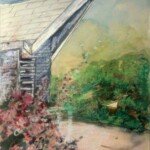 Peaked Roof Provo, 1993, watercolour and pastel, signed, in a private collection