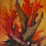 The Phoenix, 1970, mixed media, 24" x 30"