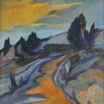 The Way, 1969, oil on masonite, 24" x 18"
Framed by Arthur Leach, signed