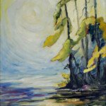 Radiance Captured, 1974, oil on masonite, 20" x 16", signed