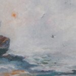 Pancake Islands, 1970, oil on masonite, signed