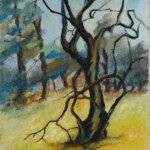 Basswood in Spring, 1970, oil on masonite, 30" x 24", signed