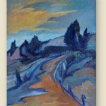 The Way,
1969, oil on masonite, 24" x 18", signed,
Framed by Arthur Leach, Private Collection
